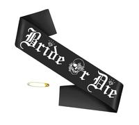 Asukohu Écharpe humoristique « Bride or Die Till Death Do Us » pour enterrement de vie de jeune fille, fiançailles, décoration de mariée ou de enterrement de vie de jeune fille, Noir , taille unique