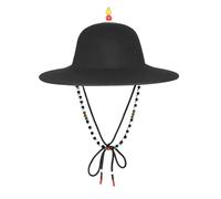 Asukohu Élégant chapeau historique unique du patrimoine chinois ancien grand rond pour reconstitutions historiques et fêtes à thème ornés de pompons