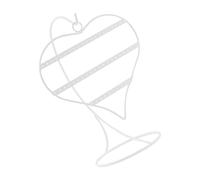 Asukohu Élégant présentoir à boucles d'oreilles en forme de cœur à 50 emplacements pour bijoux et chaînes de boucles d'oreilles, présentoir en fer