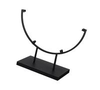 Asukohu Élégant présentoir rond en métal pour présenter des images et des objets de décoration Vitrail décoratif Socle artistique Organisateur Support de présentation d'images