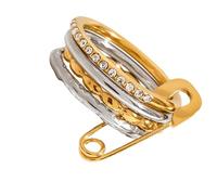 Asukohu Ensemble de bijoux superposés confortables en acier inoxydable pour femme, accessoires de tous les jours, bagues minimalistes réglables, taille unique, Comme décrit, Comme décrit.