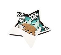Asukohu Étoile de Noël Décoration de table élan Bonhomme de neige Famille Ferme Table Nouvel An Ornement Noël Père Noël