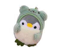 Asukohu Figurine d'anime Penguins Porte-clés Sac à dos Pendentif Charme Voiture Porte-clés Pingouins Peluche Jouet pour Femmes Filles Magie, vert
