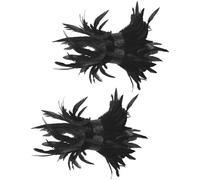 Asukohu Fuzzy Bracelets de cheville à plumes Punk Gothique Chaîne de pieds Accessoires pour Cosplay Événement Costume et spectacles sur scène Bijoux de pied à plumes réglables Femmes Mode, taille