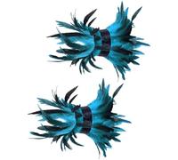 Asukohu Fuzzy Bracelets de cheville à plumes Punk Gothique Chaîne de pieds Accessoires pour Cosplay Événement Costume et spectacles sur scène Bijoux de pied à plumes réglables Femmes Mode, taille