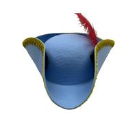 Asukohu Golden Lace Halloween Pirate Party Accessoires Casquettes pour Jeu imaginatif des Enfants Pirate Accessoires de fête costumée multicolore Tricorn