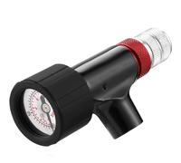 Asukohu Gonfleur de CO2 pour vélo de tête de vélo - Pompe de rechange pour pneu de CO2 - Gonfleur de pneu avec manomètre - Facile à utiliser