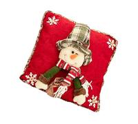 Asukohu Housses de coussin de Noël 41 x 41 cm Festival Père Noël Bonhomme de neige Rennes Canapé Chaise Coussin Housse pour Salon Chambre