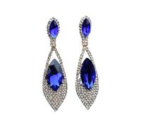 Asukohu Imitation diamants pendants boucles d'oreilles pour femmes Boucles d'oreilles avec strass larmes Fait à la main Zircon cubique Cache-oreilles