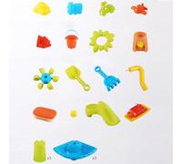 Asukohu Jeu de sable de plage vibrant pour enfants coloré et portable pour la plage et l'arrière-cour Jeu amusant Rond carré Table d'eau de sable Jouet
