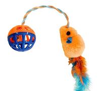 Asukohu Jouet de chasse doux pour chats - Cloches - Entraînement pour animaux de compagnie - Souris en peluche - Pour les amoureux des animaux de compagnie et les chatons - Jouet en peluche avec