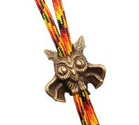 Asukohu Lanière légère en forme de hibou - Perles en laiton - Paracorde vintage - Pour bracelets - Pendentif - Vintage - Cordon