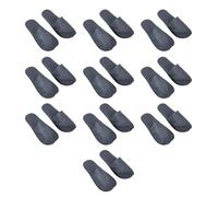 Asukohu Lot de 10 paires de pantoufles hygiéniques en tissu antidérapant à bout fermé à usage unique pour maison, hôtel, spa, mariage, fête, invités et besoins de voyage, Gris textile, Taille unique