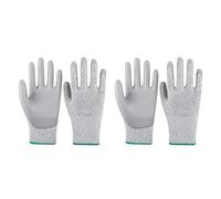 Asukohu Lot de 2 paires de gants de travail en polyuréthane HPPE BAU - Coupe et protection contre les points - Pour les tâches industrielles - Utilisation sûre des mains - Pour le traitement des gants