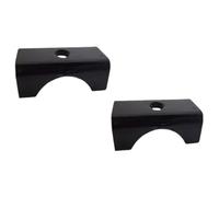 Asukohu Lot de 2 supports de montage robustes pour essieux de remorque, sièges à ressort, pour suspension tubulaire ronde de 7 à 6 cm, construction métallique, siège à ressort pour remorque