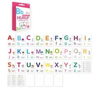 Asukohu Lot de 33 fiches linguistiques bilingues pour enfants Mots d'animaux anglais indonésiens Outil d'apprentissage amusant pour ou salle de classe Jouets éducatifs pour enfants