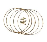 Asukohu Lot de 5 anneaux d'artisanat en métal Couronne macramé Artisanat Anneaux ouverts pour la décoration de mariage Couronne Décors Attrape-rêves Cercle, 11cm, Comme décrit