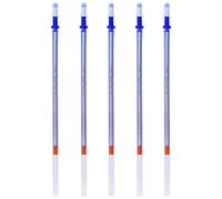 Asukohu Lot de 5 recharges de stylos solubles effaçables à l'eau pour tissu, cuir, marqueur, cire pour pierres à ongles