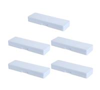 Asukohu Lot de 5 trousses à crayons pratiques - Petite boîte de rangement - Fournitures scolaires pour artistes et étudiants, bleu clair