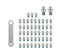 Asukohu Lot de 50 clous hexagonaux pour pédales de vélo - Vis filetées de 4 mm - Pour pédales de vélo - Accessoires de vélo