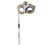 Asukohu Mascarade avec bâton de maintien pour Halloween, costume vénitien de Mardi Gras, carnaval pour fête, bal masqué, Mardi Gras avec bâton rétro Note de musique Halloween