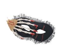 Asukohu Masque réaliste de tête de mort de tache de sang pour Halloween fête costumée et représentations théâtrales avec masque d'Halloween confortable, Noir , taille unique