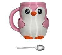 Asukohu Merveilleux Organisateurs de conteneurs à crème glacée Thème Penguins Double cuillère Protection pour boissons froides avec tiroirs secrets Forme de pingouins Décorations de la maison Gadget