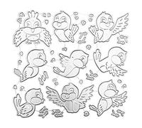 Asukohu Mignon oiseau animal Poinçon Coupes Petit oiseau Métal Coupe Stirle Mort pour Scrapbooking Photopâtre Peitern Emballage Décoration de forme Coupes Meurt