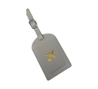 Asukohu Mince PU Travel Document Defender Highlighting Metal Aircraft Detailing Integrated Information Card Owner Travel Essential Compact Passeport Wallet with reinforced Stitching, gris, One Size