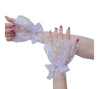 Asukohu Mode Photographie Poignet Poignets Design Cœur Manchettes Élastiques Respirantes Ongles Art Accessoires Photographie Main Manches Avec Détails Nœud Arc, Blanc., F