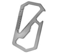Asukohu Multitool Chaîne de clé en métal avec décapsuleur, plaque d'immatriculation rapide pour le mousqueton, porte-clé portable, outil d'extérieur