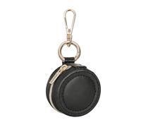 Asukohu Organisateurs de bijoux en peluche à fermeture éclair pour porte-clés design compact pour la salle de sport Voyage Bagues sécurisées Rangement d'idées cadeaux Cuir PU Peluche Boîte à bijoux