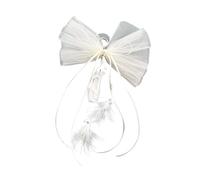 Asukohu Ornement délicat de chaussures de danse avec tissu en maille fait à la main sac nœud papillon décoration cadeau pour les amateurs de mode poids léger charme ballet, Blanc., shoe