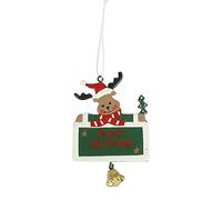 Asukohu Ornements de Noël à suspendre en fer forgé, bonhomme de neige, Père Noël, élan, bénédiction, lettres, sapin de Noël, pendentif de vacances, décoration de fête