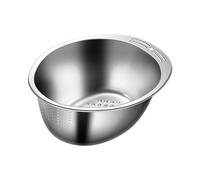 Asukohu Panier de vidange professionnel en acier inoxydable 304 texturé pour le lavage du riz, panier de lavage adapté pour un usage quotidien bol à légumes