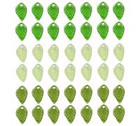 Asukohu Pendentifs multi-styles en forme de feuille verte en acrylique transparent pour projets de conception de bijoux faits à la main pendentifs feuilles vertes, taille unique, Comme décrit, Comme