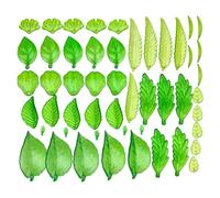 Asukohu Pendentifs multi-styles en forme de feuille verte en acrylique transparent pour projets de conception de bijoux faits à la main pendentifs feuilles vertes, taille unique, Comme décrit, Comme