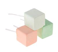 Asukohu Pierre de meulage des dents pour animaux de compagnie, bloc cube pour chinchillas pierre minérale calcium jouet à mâcher pour petit animal animal cage clapier confortable bols d'alimentation