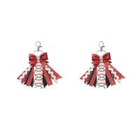 Asukohu Pinme Lot de 2 porte-clés à paillettes avec strass Sport Jubel Arc Clé pour filles Shinys Bag Décoration Pin Jubel Keychains