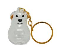 Asukohu Porte-clés commémoratif en résine transparente pour collecteur de poils de chien - Boîte de rangement pour chérir les poils de chien - Porte-clés commémoratif pour le deuil
