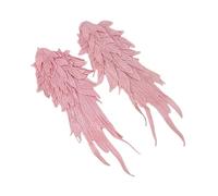 Asukohu Postiche gothique Angel Devil - Clip double face réglable avec plume en peluche - Broderie pour fêtes costumées - Accessoire de cheveux romantiques - Ange Devil