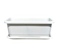 Asukohu Pot de fleurs en plastique épaissi, grande capacité, conteneur de jardin pour fleurs, intérieur, patio extérieur, planteur pour herbes