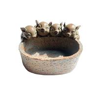 Asukohu Pot de plante succulent mignon animal fleur pot de fleurs beau petit jardin cochon bureau ornement cadeau résine vase pot de fleurs support de fleurs sculpture résine