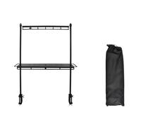 Asukohu Rack suspendu de camping pour costume de plein air étagère de table portable Caffires Support pour bois de chauffage pour plages extérieures et arrière-cours