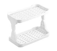 Asukohu Racks de stockage à double couche multi-usages pour bureau et cuisine étagère de drainage pour l'organisation à domicile Rack de bureau