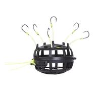 Asukohu Reverse BOD Baits Cage de pêche Hameçons de pêche Appâts en plumes Cage 6 groupes de conduites Feeder pour ligne d'eau douce et d'eau salée Groupe de lignes Feeder