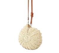 Asukohu Sac à bandoulière léger en rotin avec cordon de serrage et sangle réglable pour femmes et filles qui aiment la nature