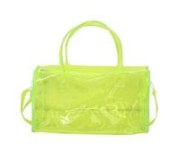 Asukohu Sac à bandoulière portable Grande capacité PVC Sac à main Sacs à bandoulière décontractés pour le rangement facile des produits de soins personnels Sac à main pour femme, Vert fluo