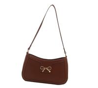 Asukohu Sac à main tendance en cuir PU avec motifs d'arcs Sac à bandoulière pour améliorer vos tenues Pour les dates et les livres de courses Sac à provisions décontracté, marron