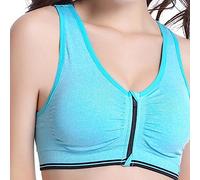 Asukohu Soutien-gorge de yoga sans fil pour femme avec fermeture éclair à l'avant Protection complète lors de la course avec coussinets amovibles Sport sans fil après une opération